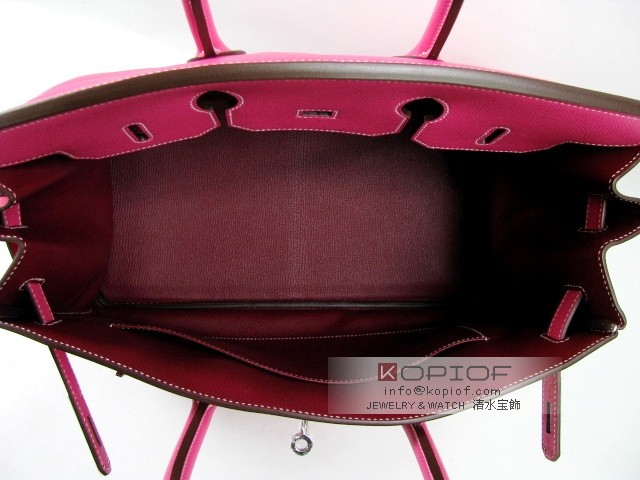 エルメス バーキン35ヴォーエプソン-ローズティリアン(シルバー金具) her436